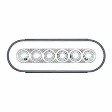 United Pacific 37009 22 LED 6-in Oval Back-Up Light - GLO Light