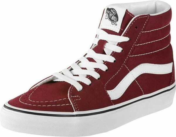 vans sk8 hi womens burgundy