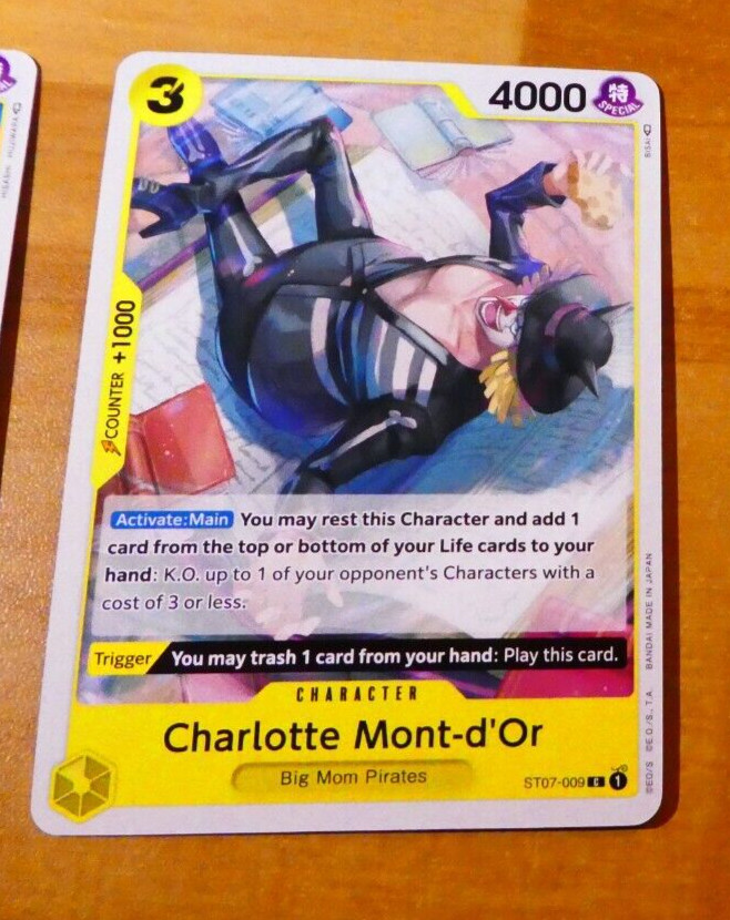 ONE PIECE ENGLISH CARD GAME CARD CHARLOTTE MONT D'OR ST07-009 ST EN NM