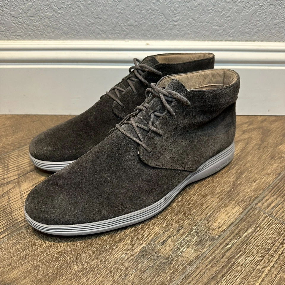 Мужские замшевые ботинки чукка Cole Haan Grand Tour размер 11 серые C26184 - Изображение 3 из 4