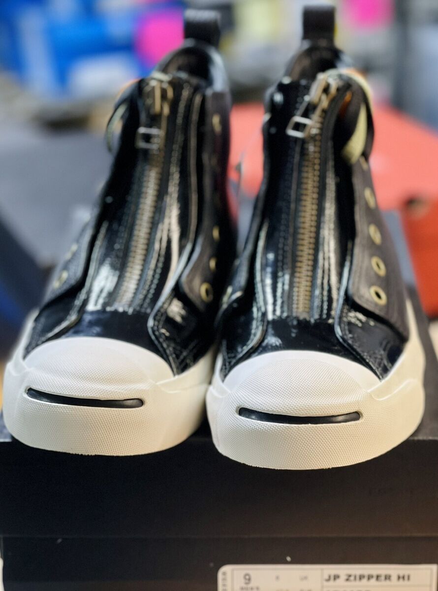 Converse Jack Purcell Zipper Hi Biker Black Leather Limited Converse Jack Purcell Zipper Hi Biker Black Leather Limited
