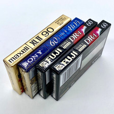 Lot/4 Blank NEW Audio Cassette Tapes Maxell XLII 90 / Sony HiF 60 / Fuji DR-i 60