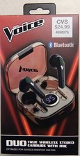 The Voice Duo True Wireless Stereo Earbuds with Mic - Black