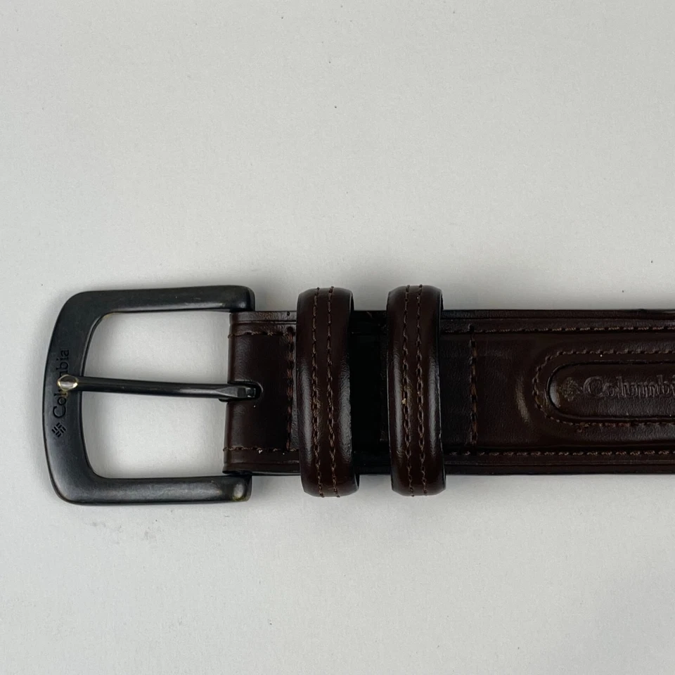 Cinturón para hombre Columbia Sportswear Company 100 % cuero talla 32 marrón oscuro Foto 4 de 4
