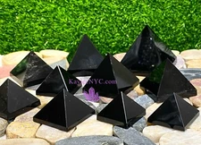Wholesale Lot 2 Lbs Black Obsidian Pyramid Crystal Healing Energy