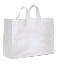 Clear Bags Plastic 250 Gift Shopping Large Frosted Frosty 16 x 6 x 12 Vogue