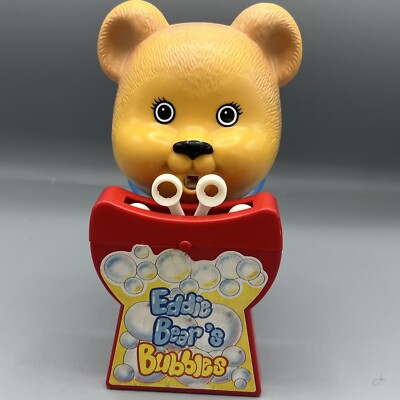 Bear Bubble Blower Machine 7'' Vintage Trigger Toy Corp Eddie Hong Kong WORKS!