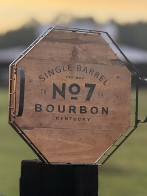 Jack Daniels Bourbon Whiskey No. 7 2014 Kentucky Single Barrel Lid Tray Sign