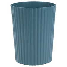Small Teal Blue Plastic Bathroom Wastebasket Garbage Container Bin