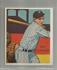 Ben Chapman Yankees  Vintage 1985 Reprint Commemorative 1935 Chicle card