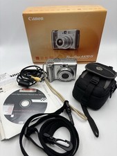 Cámara digital compacta Canon PowerShot A570 IS 7,1 MP plateada probada en caja