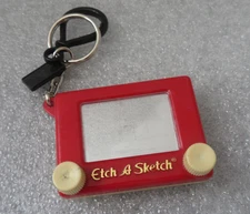 Etch A Sketch Drawing Toy Miniature Keychain WORKS! Basic Fun VINTAGE 1994 Retro