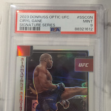 2023 Donruss Optic UFC Ciryl Gane Signature Series Autograph #SS-CGN PSA 9