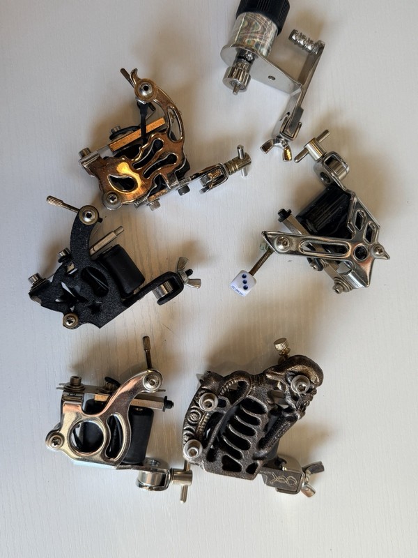 Lot of 6 Tattoo Machines Coil Tattoo Machines Liner Shader Mixed Styles