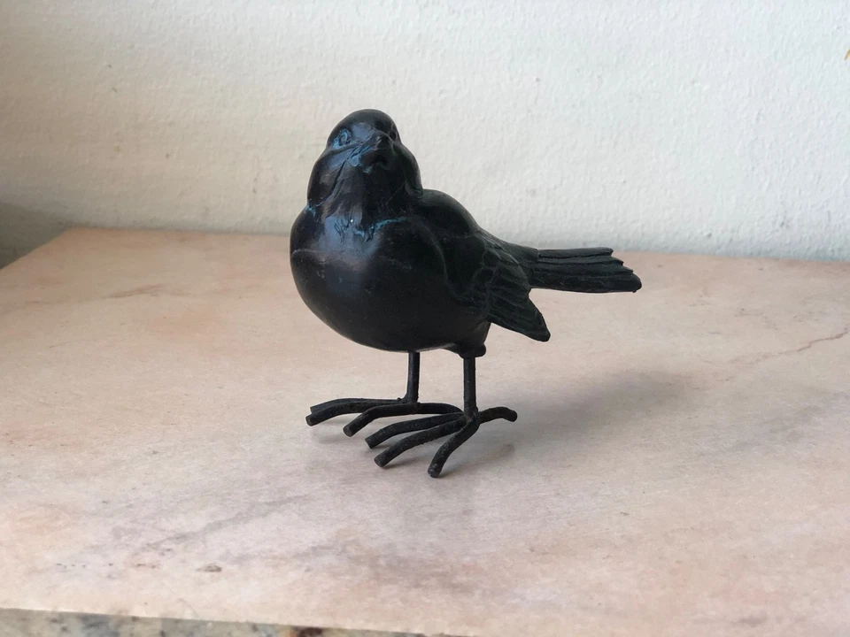 Elegante estatuilla de pájaro vintage - decoración de casa / hogar / jardín Foto 2 de 4