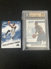 2 x 2015-16 Panini Numbered Karl-Anthony Towns Rookie Card Lot BGS 9.5 /999 /50