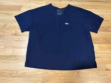 FIGS Scrub Top Women  s Relaxed Fit Navy Blue Size Small