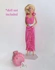 Vintage Barbie Twirly Curls Outfit 5579 Pink Skirt Curler Tool Accessories 1982