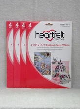 NEW SEALED LOT OF 4 HEARTFELT CREATIONS FOLDOUT CARDS WHITE #HCCF1-443-2
