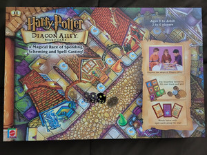 Harry Potter Diagon Alley Board Game Mattel Vintage 2001 Used Original Box