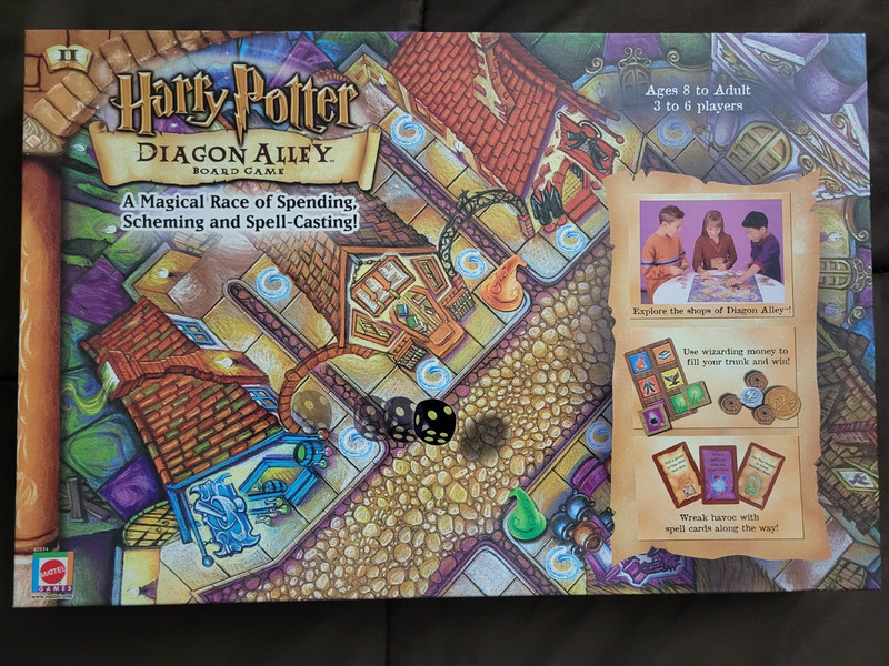 Harry Potter Diagon Alley Board Game Mattel Vintage 2001 Used Original Box