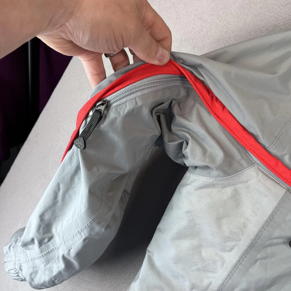 Nike ACG Jacket Mens Large Gray Red 3 Outer Layer Hooded Parka Vintage 90s Style - Image 3 of 4