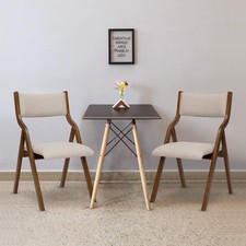 Ball  Cast Modern Folding Chairs Folding Dining Room Chairs Set of 2, 18" Se...