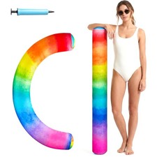 Inflatable Pool Noodles Set 2 Pack FabricCovered Quick Drying Pool Floats for...