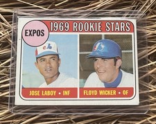1969 Topps Expos Rookie Stars Jose Laboy/Floyd Wicker Baseball Card #524 VG. rookie card picture
