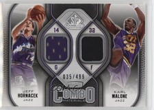 2009 SP Game Used Combo Materials /499 Jeff Hornacek Karl Malone #CM-HM HOF 1ek2
