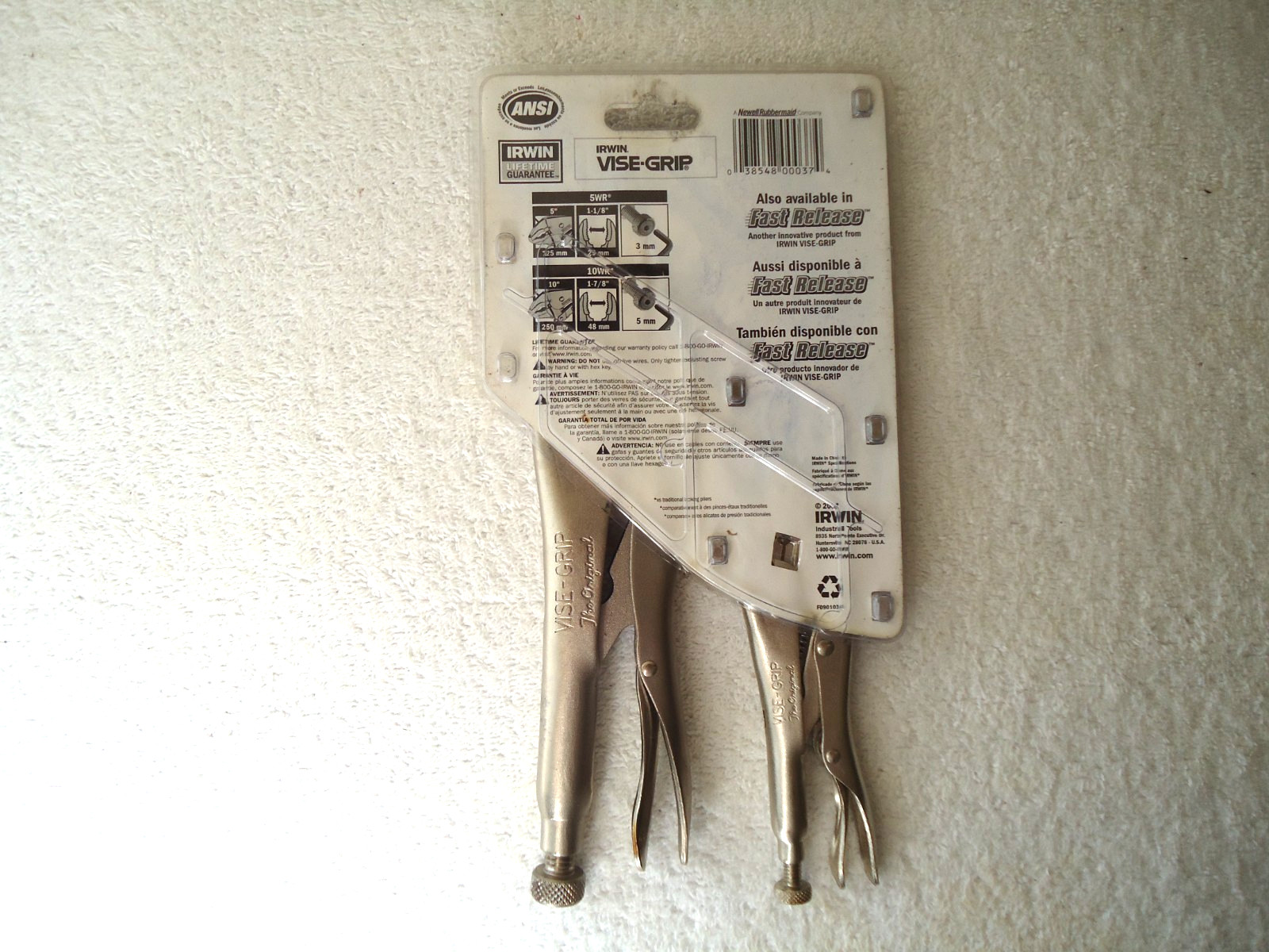 " NOS " Irwin Vise Grip 2 Piece Set 1,10WR,1,5WR Vise Grip Set " Great Gift "