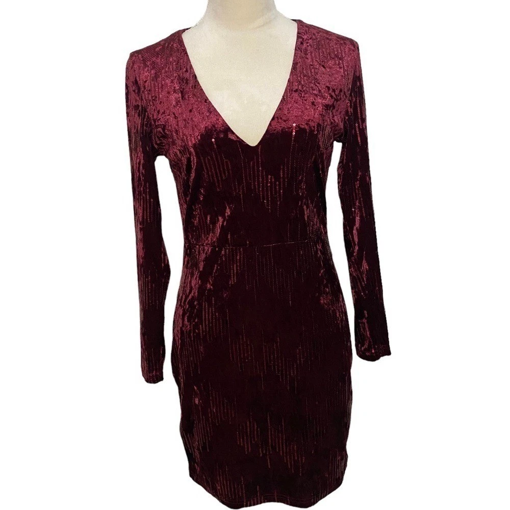 burgundy floral long sleeve dress RED Floral Embroidered Maxi Dress With Sheer Flutter Sleeves