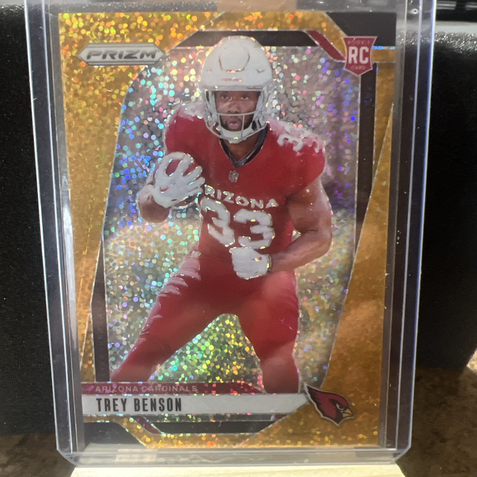 2024 Prizm Trey Benson RC #392 Gold Sparkle /24 Arizona Cardinals Rare!