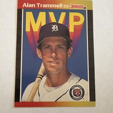 **Error Card** Donruss 1989 Alan Trammell MVP Insert #BC-17 Detroit Tigers