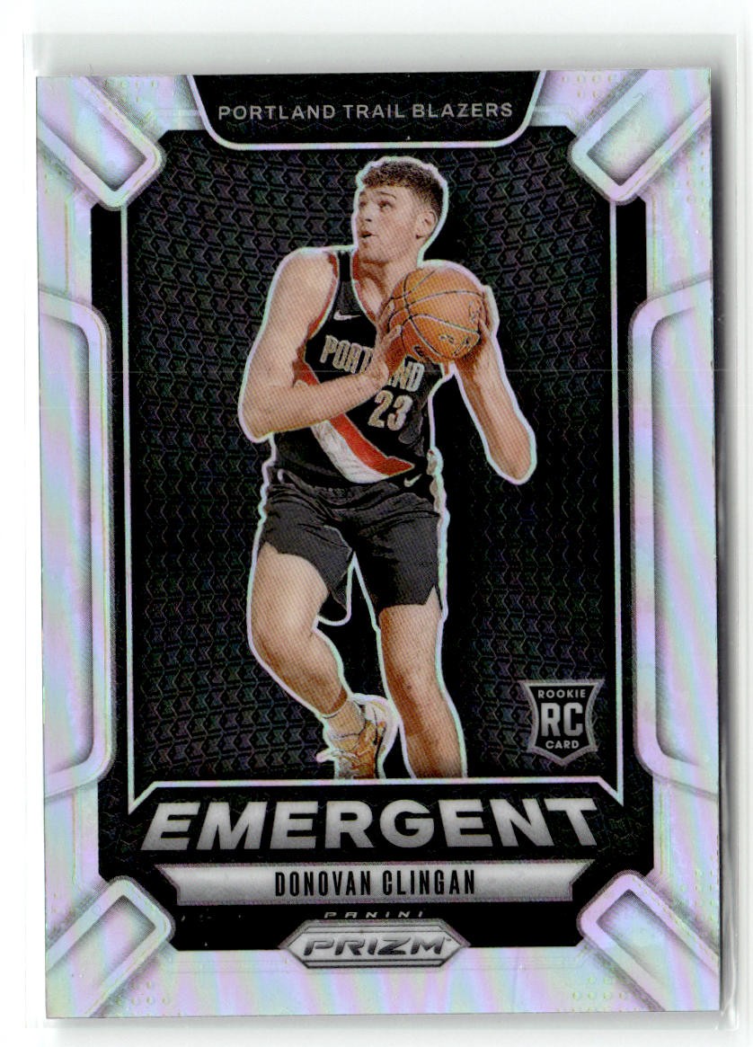 2024-25 Panini Prizm #13 Donovan Clingan Emergent Prizms Silver