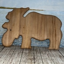 Moose Elk Solid Hard Wood Carved Cutting Boar...