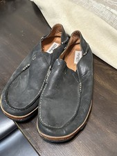 Olukai Moloa Mens Slip On Leather Casual Shoes Black / toffee size 13 M