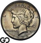 1935 Peace Dollar, Great Color, Nice Rich Toning, Gem BU++ Final Year Issue