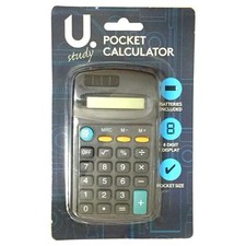 Pocket Calculator 8 Digit Display Mathematical Calculation Calculator Black New