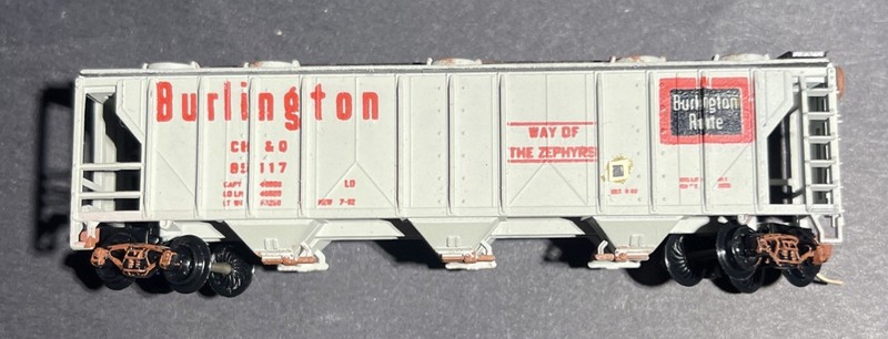 Atlas N Scale 47' Burlington 85117 Covered Hopper #2314