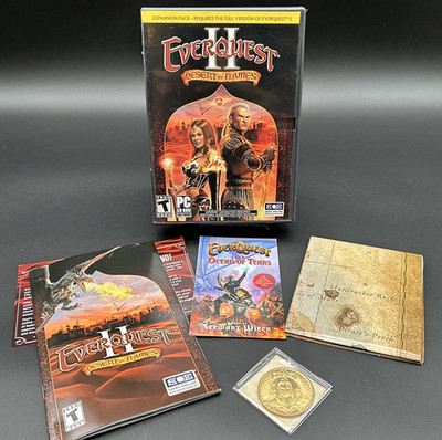 Everquest II: Desert of Flames - PC 2005 CIB - With Collectors Coin - Free Ship!