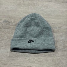Nike Grey Cuffed Beanie Hat Kids Size