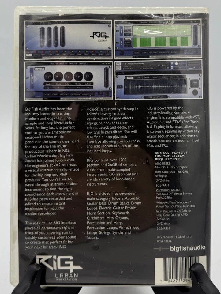 Big Fish Audio Rig Urban Workstation Cd Disc 2 Set Drum Bass Guitar & More - Image 2 of 3