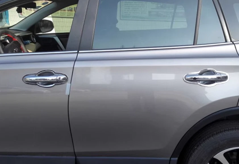 Manija de puerta cromada cuenco taza cubierta moldura para 13-18 Toyota RAV4 (14-19 Highlander) Foto 4 de 4