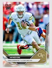 2025 BOWMAN U NOW 11 HAYNES KING GEORGIA TECH QB  STINGS CLEMSON 3-0 START PRESA