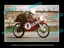 Australian Motorcycle Great Barry Smith Derbi 50 c1969 2 Old Historic Photo