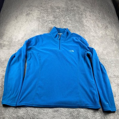 The North Face Polartec Sweatshirt Womens XL Blue Pullover Fleece Half Zip Neck