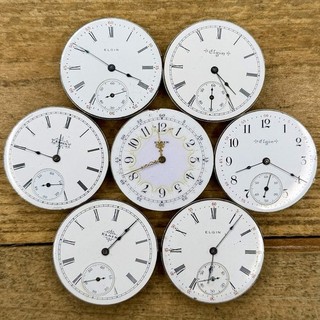6s Elgin Pocket Watch Movements Grade 216 295 15 Jewels Fancy Dial