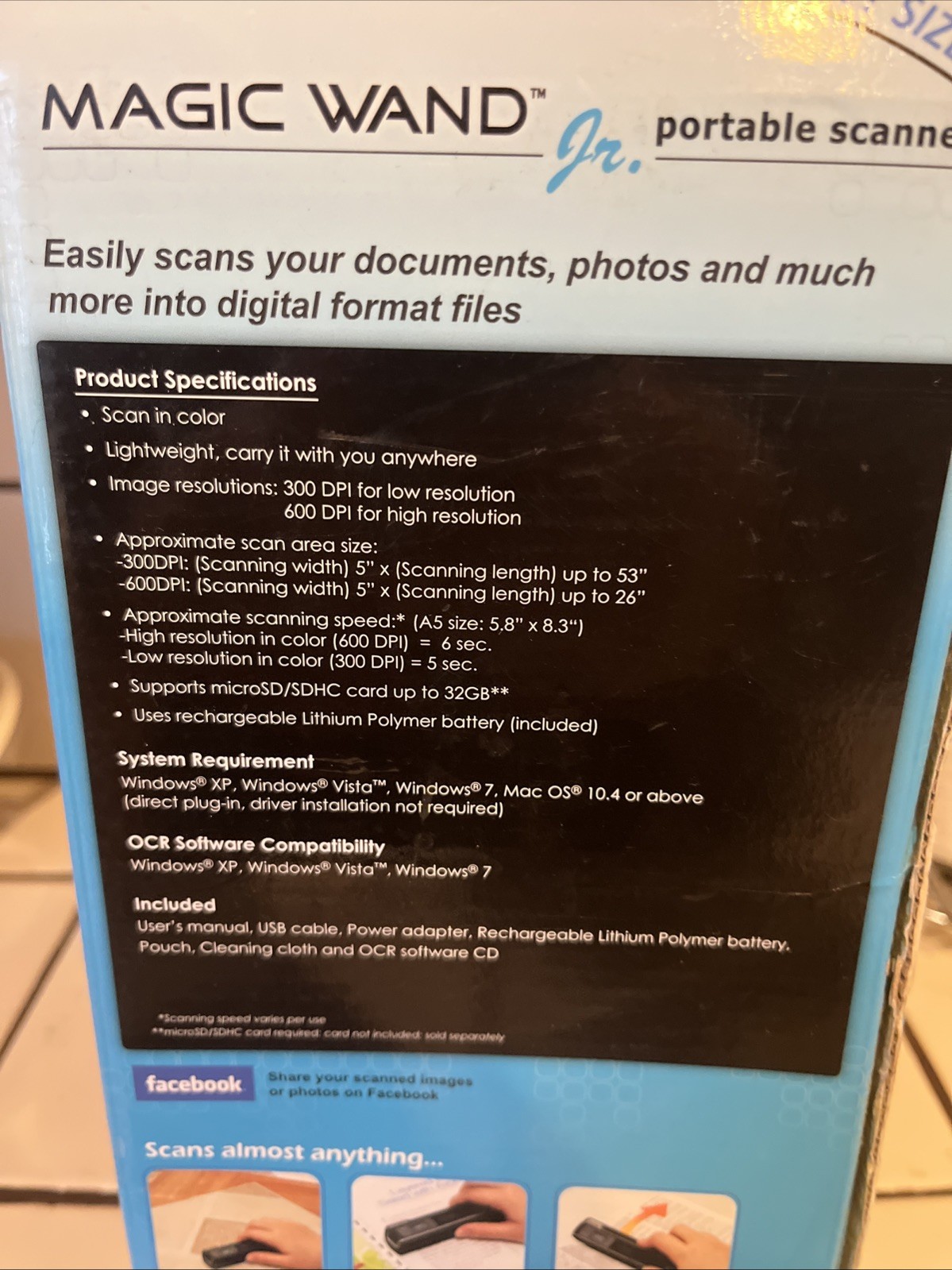 VuPoint Solutions Magic Wand Jr. Portable Scanner PDS-ST510-VP New In Box