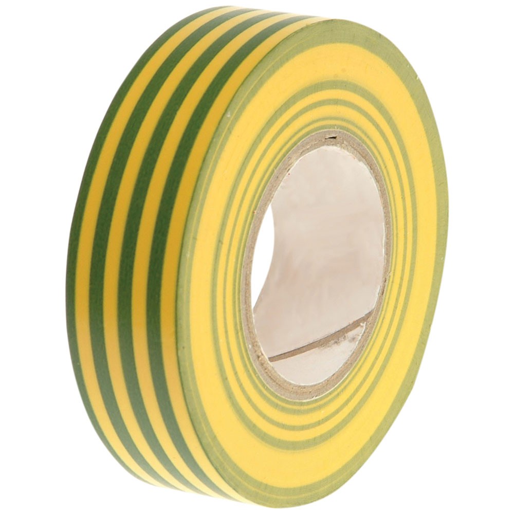 Faithfull PVC Electricial Tape Green / Yellow 19mm x 20m